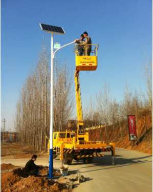 永州宁远县水电局安装太阳能路灯