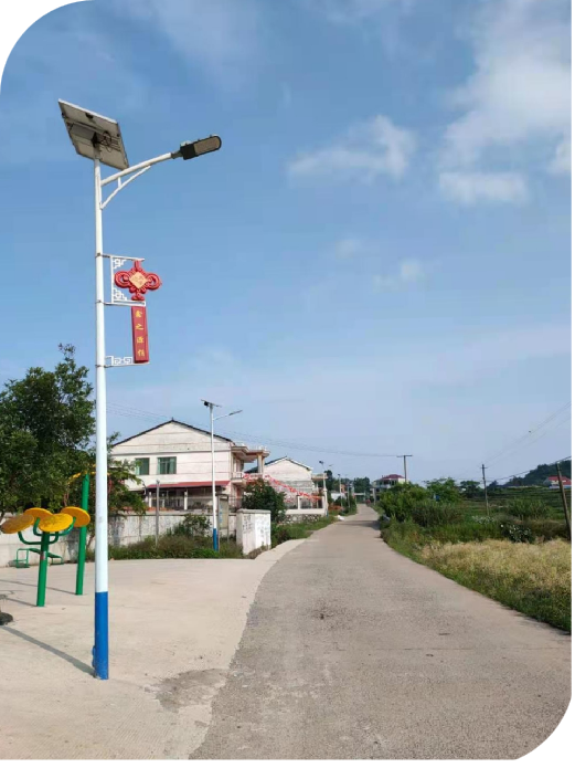 新农村太阳能路灯--双峰县的光明使者